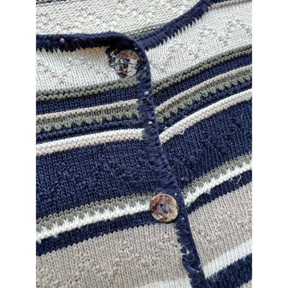 Vintage USA Made Textured Cardigan Sweater Classic Elements Granny Teacher Knit - Picture 9 of 10